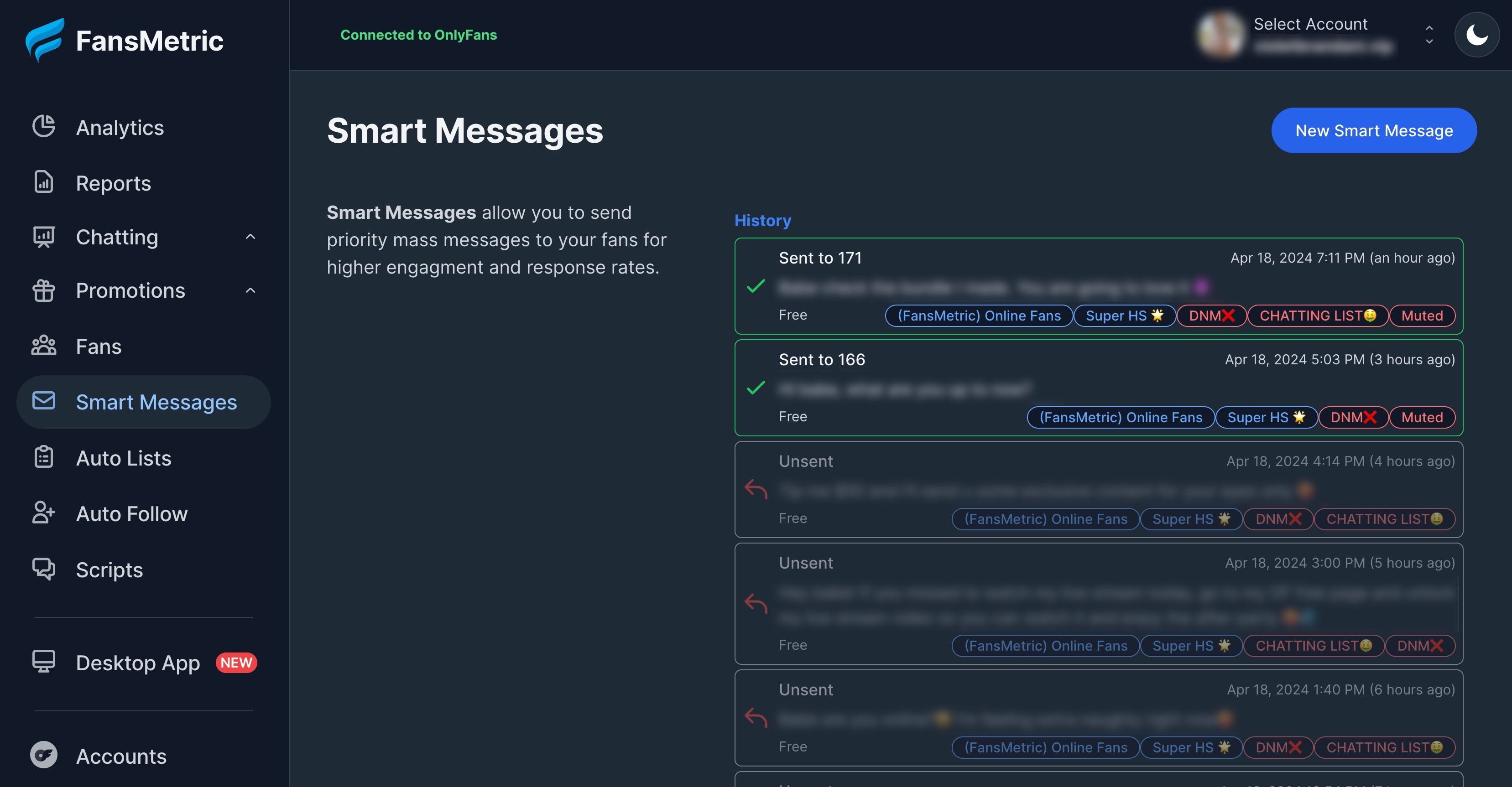 onlyfans smart mass messages