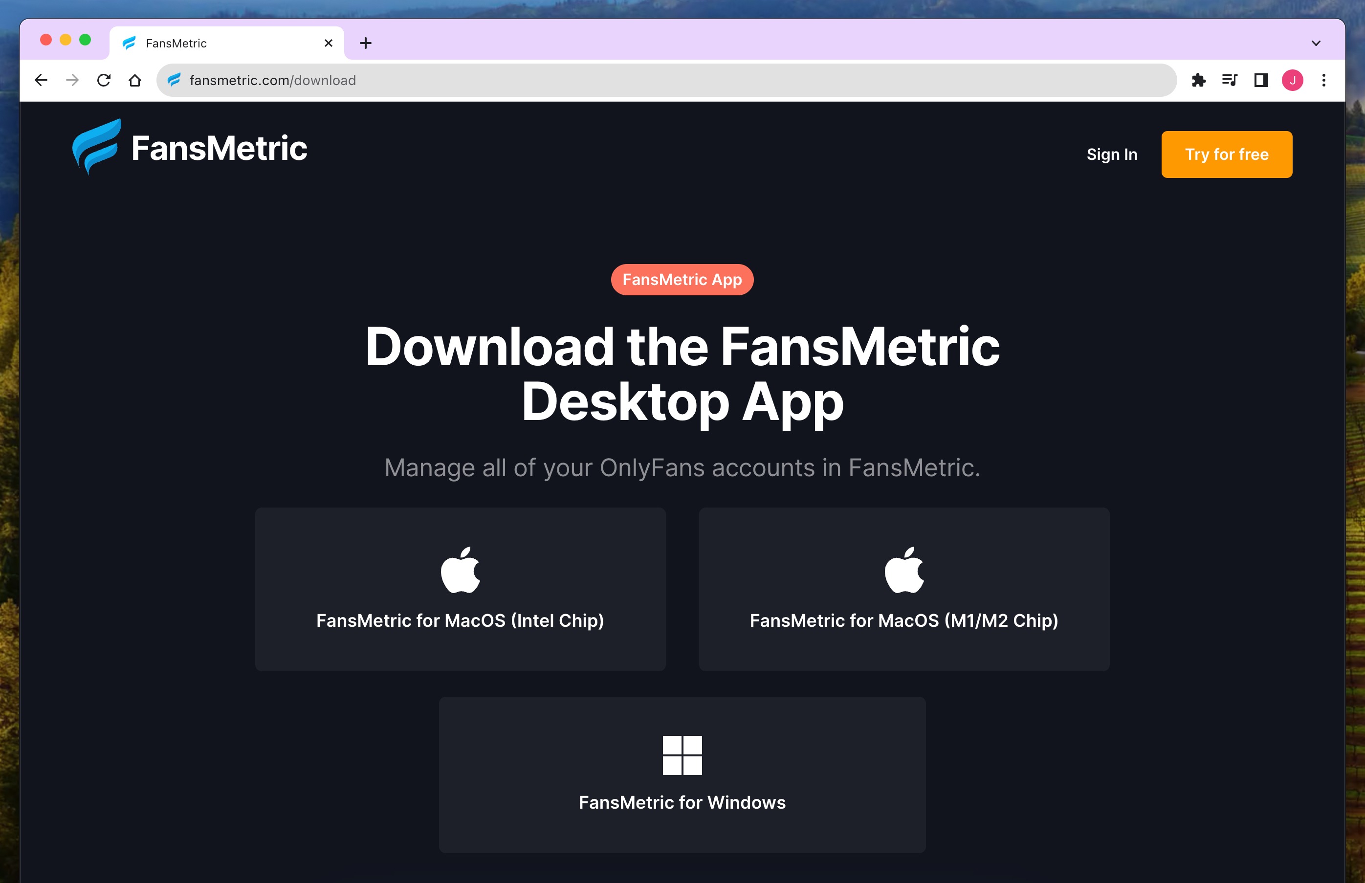 download fansmetric onlyfans desktop app mac
