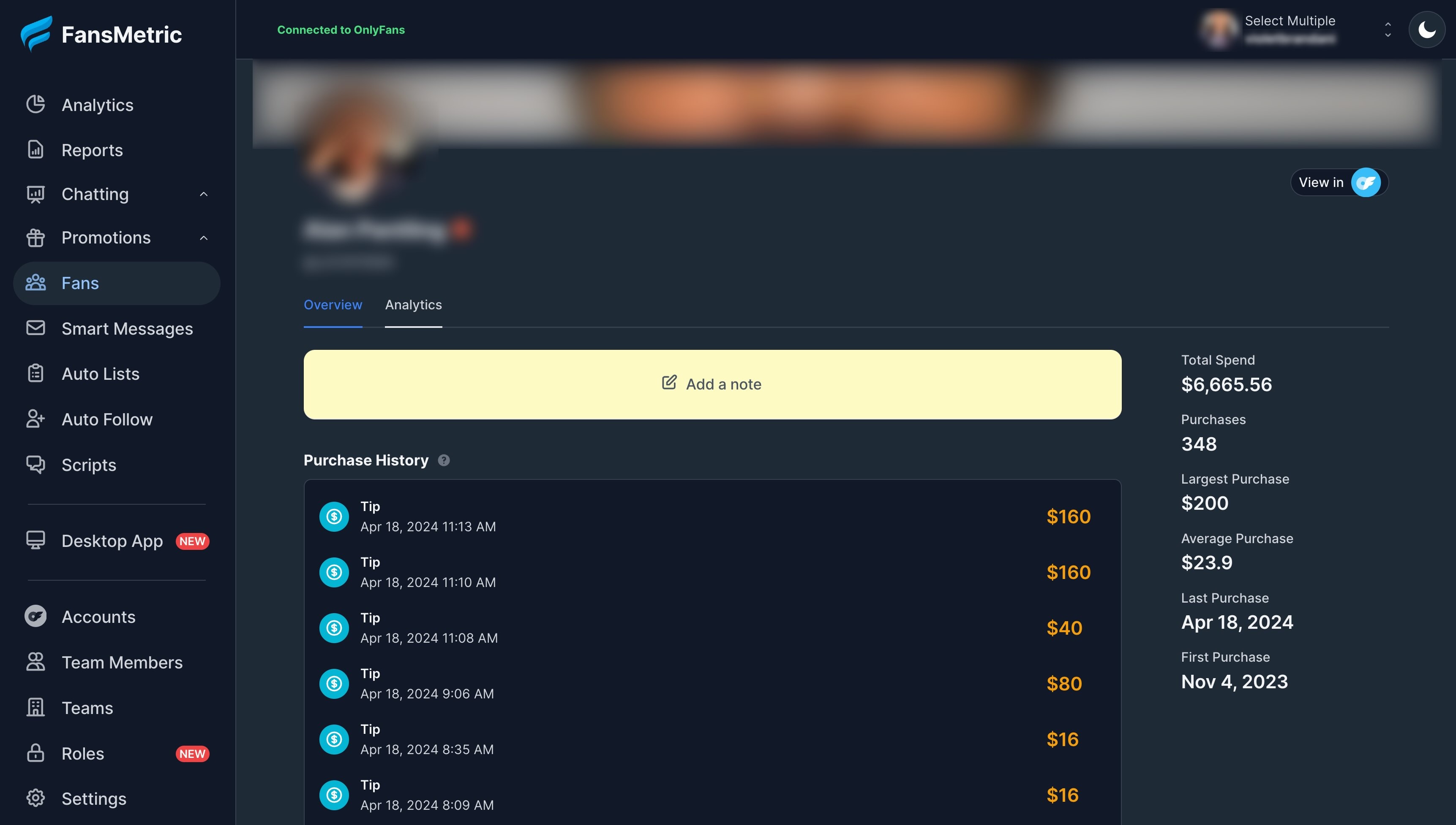 onlyfans view fan analytics