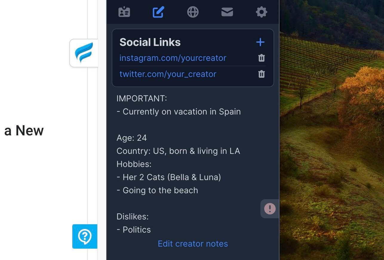 fansmetric onlyfans creator notes
